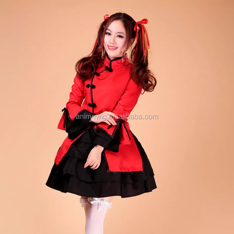 High Quality Red Sexy Dress Lolita Maid Dress Costume Anime Cosplay Costume  Halloween Costume Sexy Fancy Dress - Buy Lolita Maid Dress,Sexy Fancy Dress,Anime  Cosplay Costume Product on 