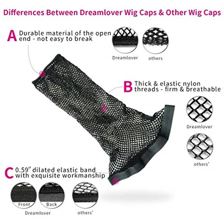 Wholesale 2 Pack Dreamlover Long Wig Caps Open End Wig Cap for Long and Short Hair