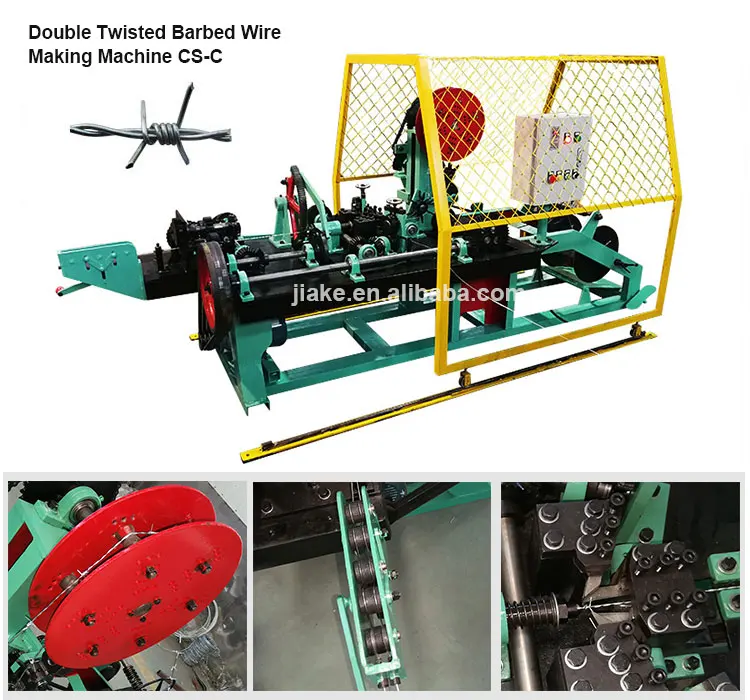 High speed barbed wire making machine