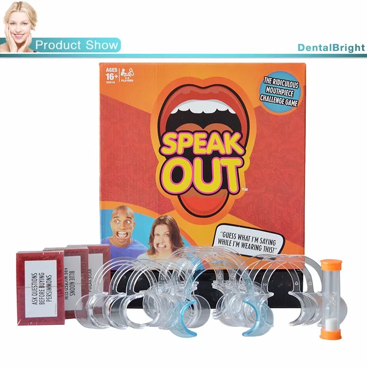 Family Game Play Card Speak Out Funny Challenge Game 5 pcs Mouth Opener