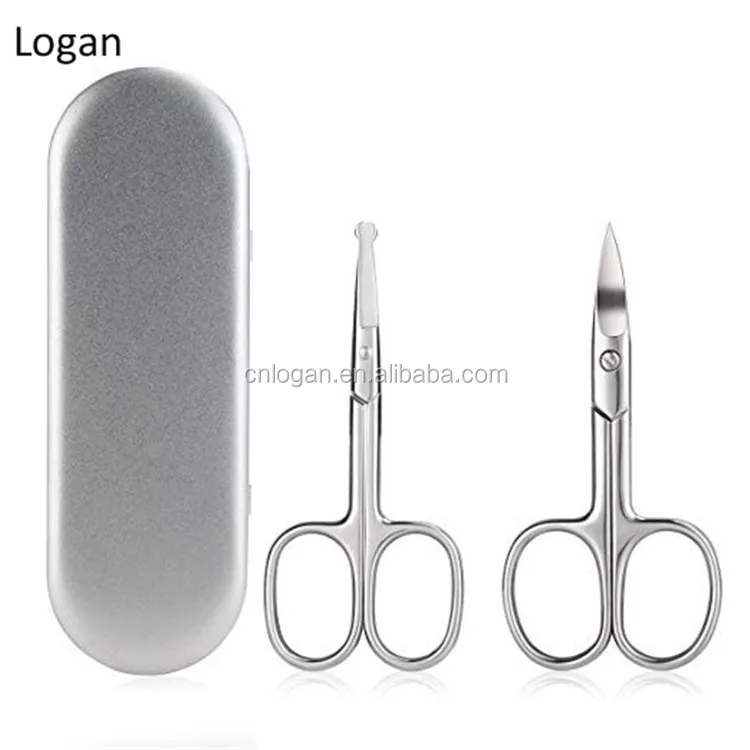 Curved and Round Facial Hair Scissors Set 