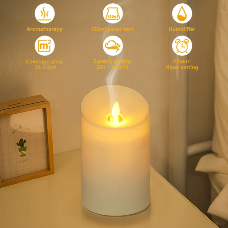 New Smart Home Appliances 120ml Essential Oil Ultrasonic Aroma Mist Diffusor