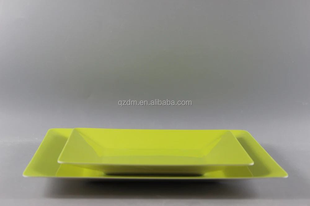 Colorful Square Melamine Plate Sets For Set 8inch/10inch