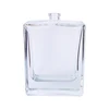 Custom 100ml rectangle shape fragrance perfume glass bottle manufacturer matched atomizers