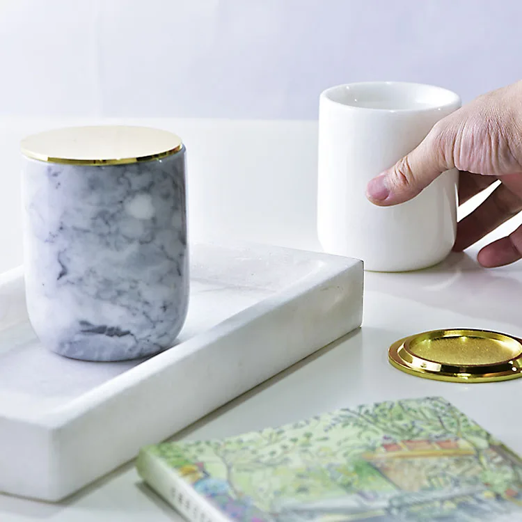 White Marble Candle Holders Stone Candle Holders Candle Jars Home