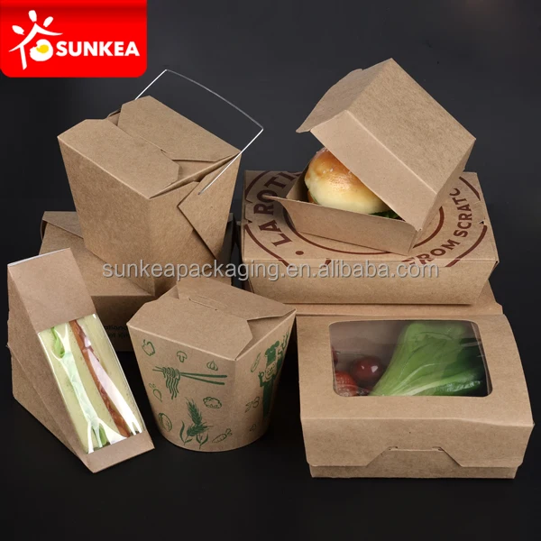 Paper Boxes Supplies Delivery Disposable Box Wholesale Fast Food Packaging