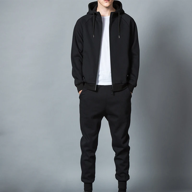 100 Cotton Men's Hoody Wholesale Custom Cheap Men Sweat Suits