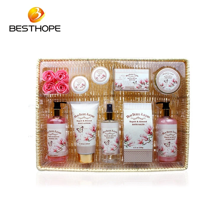 Lady Beauty Custom Bathroom Bath & Shower Sets Basket Spa Gift For