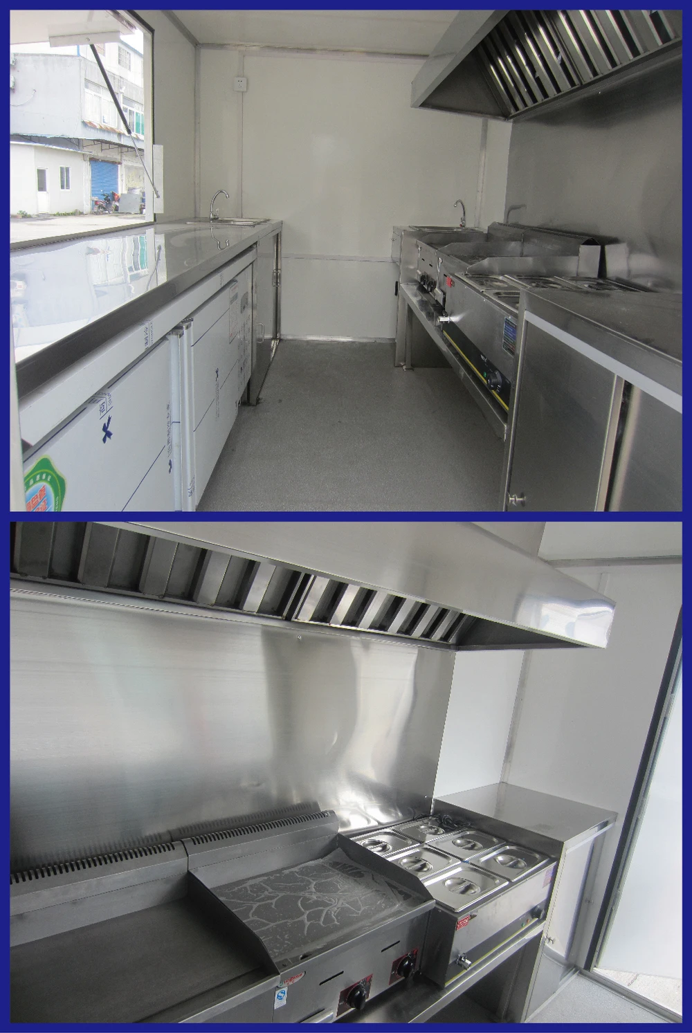 Fv55 New Deep Fryer Mobile Food Vending Street Mobile Food Cart Cart