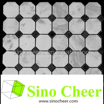 China factory wholesale Octagonal white marble stone mosaic