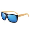 Fashion Wood Bamboo Frame Sun Glasses Men PC Shades Classic Sunglasses
