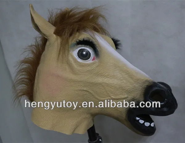 Adult Full Head Latex Lady Horse Mask/ Costume & Latex Cro Horse ...