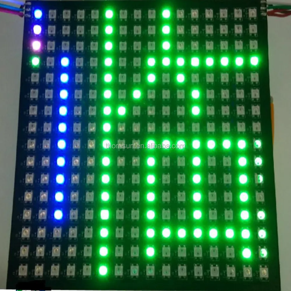 160*160mm Flexible Led Display Led Dot Matrix 256led Ws2812b - Buy ...