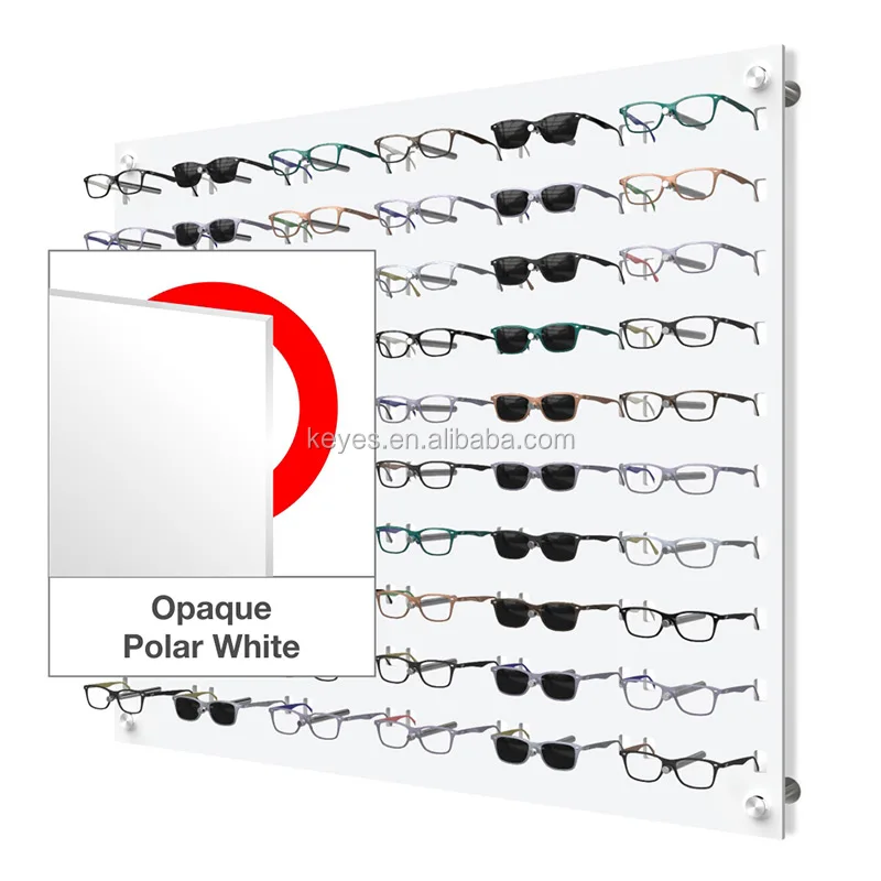 Customized Glasses Store Wall 60 Pairs Of Glasses Acrylic Eyewear Display Stand Plexiglass