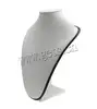 New Leather Necklace Display PU wood Bust white 240x300mm 27842