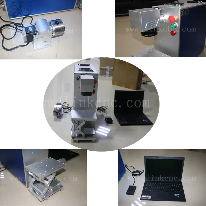 With rotary axis LXJF-20W link fiber marking for metal / fiber metal laser marking mahcine / fiber laser marker