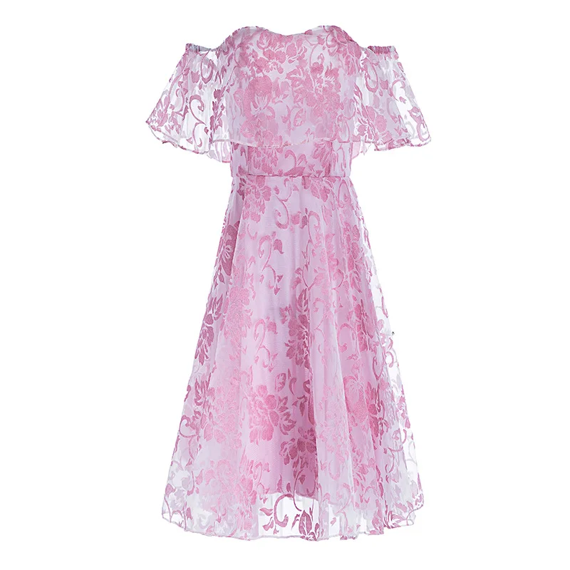 2019 hot women evening dress half sleeve strapless cocktail dresses knee length lace sexy bridesmaid dress