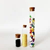 High Quality 37mm flat bottom glass test tubes with cork small glass bottle tube with corks top