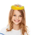 1pc America Popular Child Wedding Party Head Wear Jewelry Fairy Feather Tiaras Crown Hairband Clips Girl