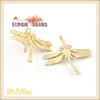 Matte Gold Dragonfly Post Earring Earwire Findings Setting