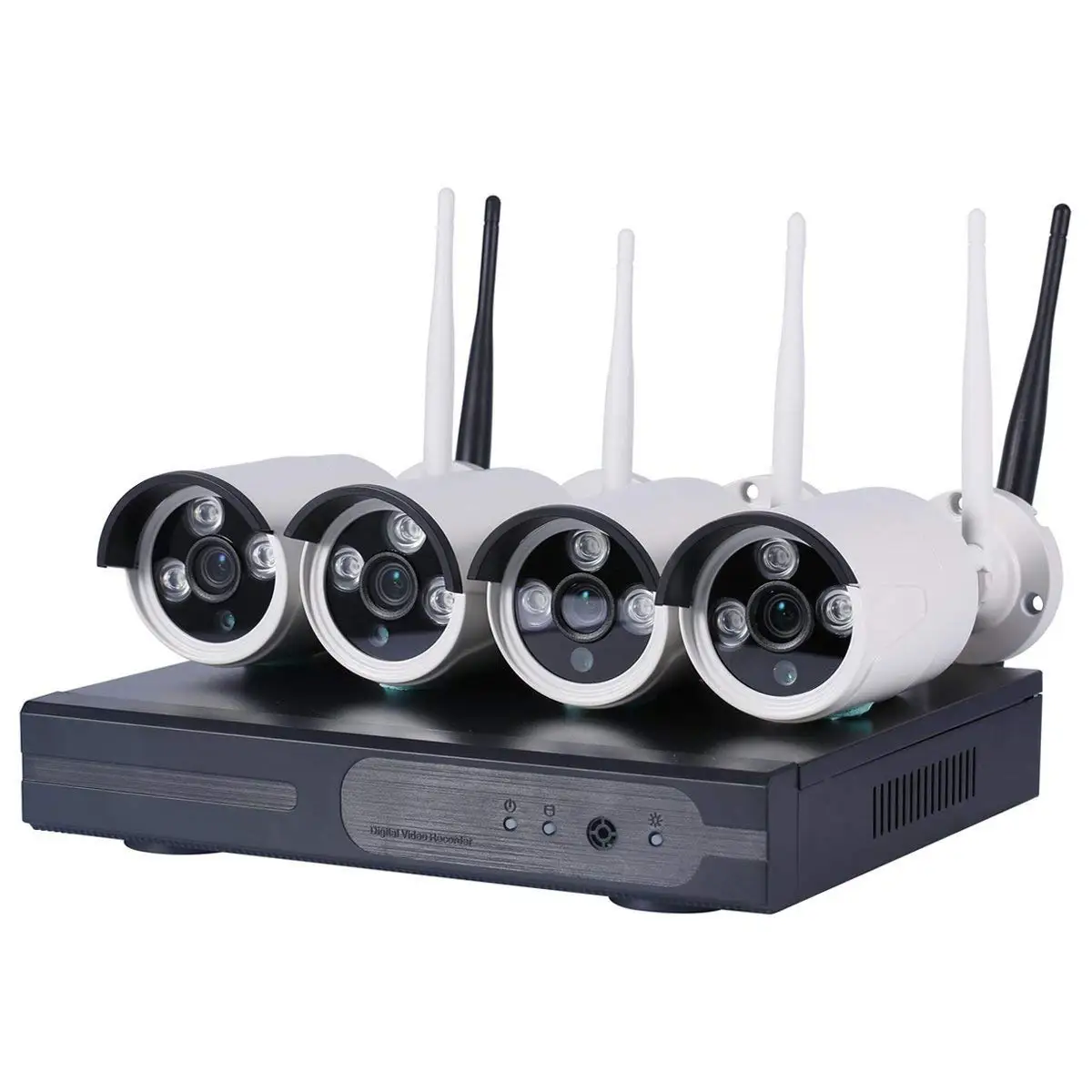 4ch Wifi Dvr Kit 1.3mp Outdoor 4channels Wireless Wifi Nvr Suit Kit Hd