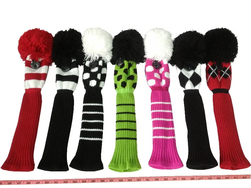 2017 Custom Golf Driver Headcovers Knitted Golf Club Headcovers Buy