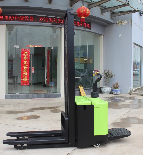 Good Price 1000 kg 2500 mm EPS Full Electric Pallet Stacker Electric Forklift Standing Foldable Pedal