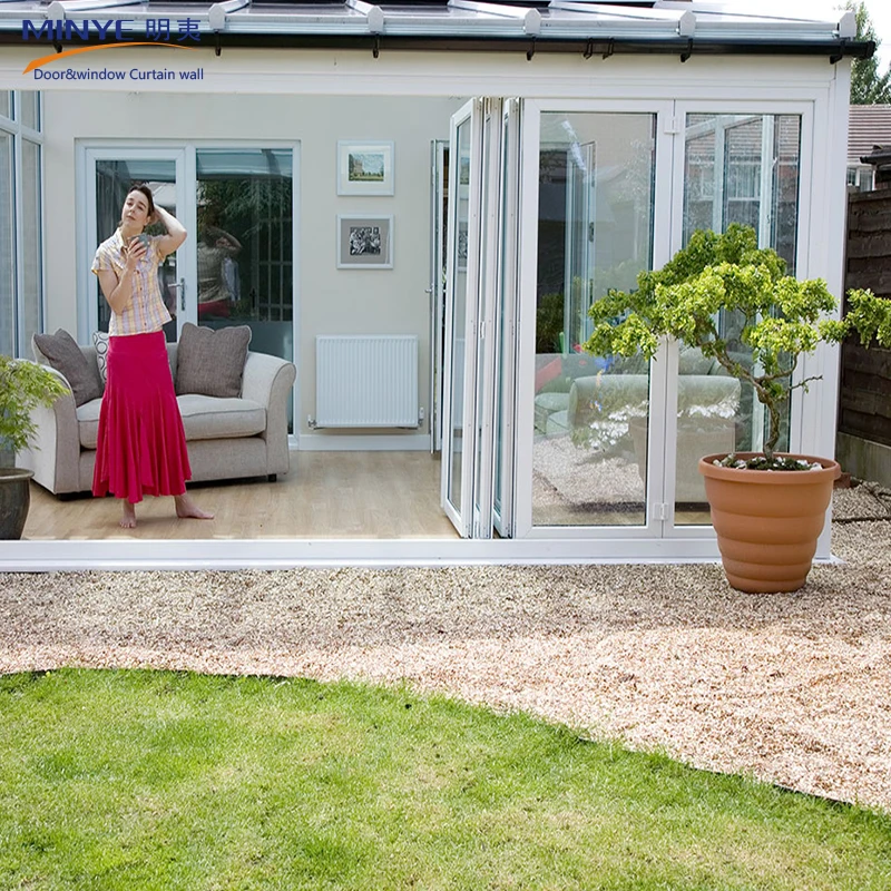 פלדת פלסטיק bifold דלת / דלת מתקפל pvc / upvc bifolding דלתות