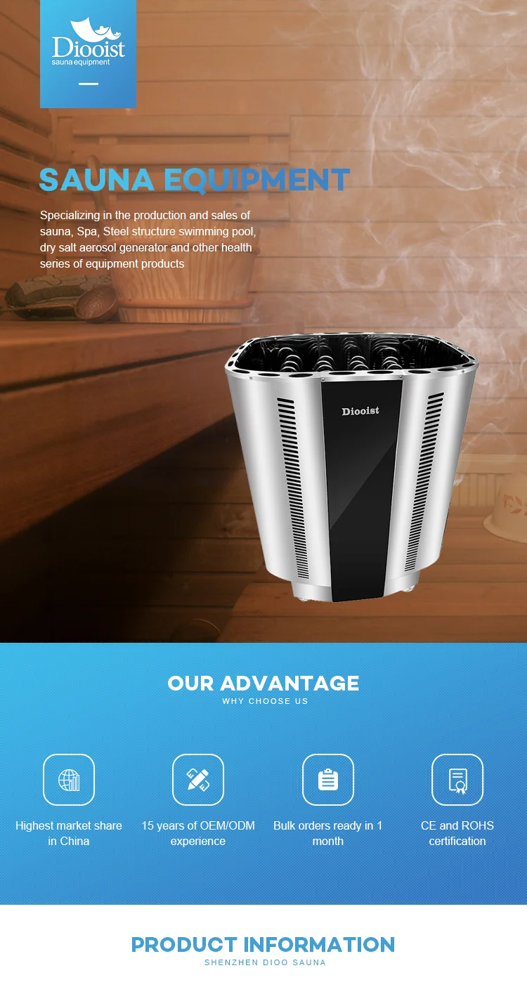 Relax Spa Dry Sauna Room Use Electric Stainless Steel Sauna Heater With