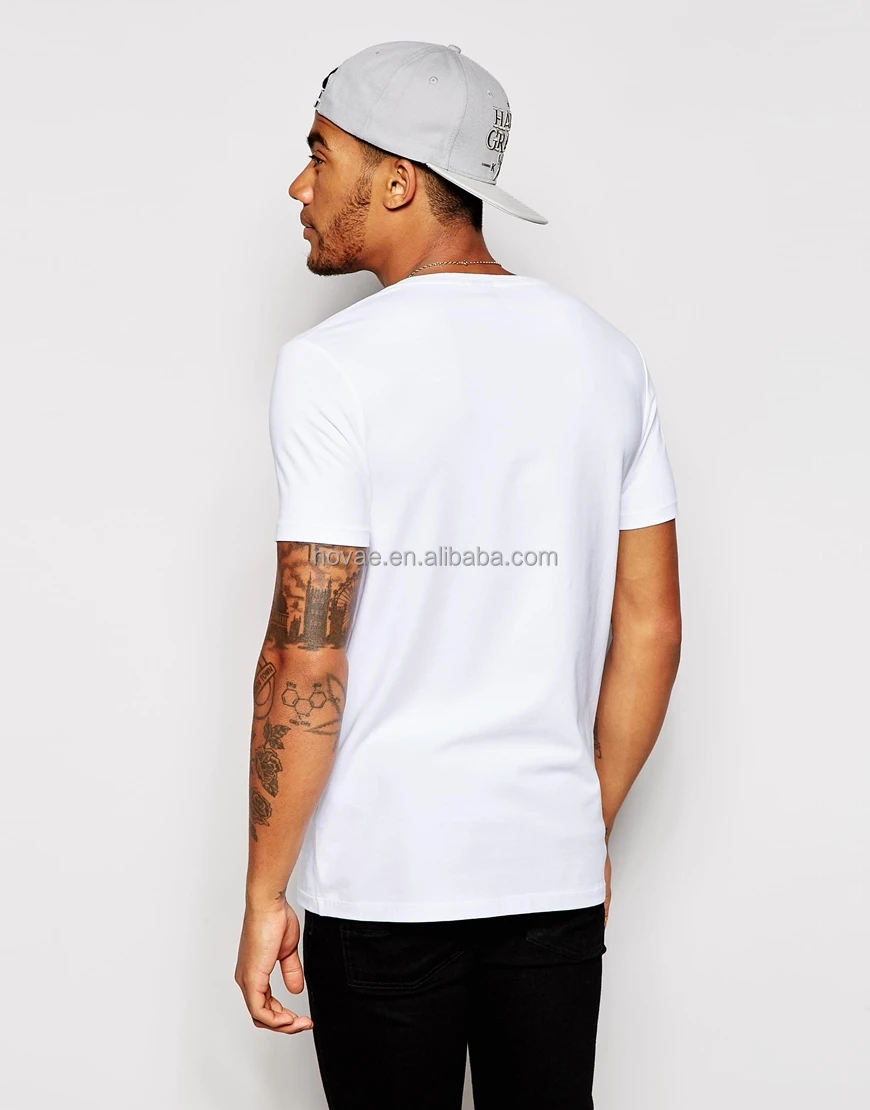Custom Plain White Shirt Printing Customized High Quality Plain Tshirt