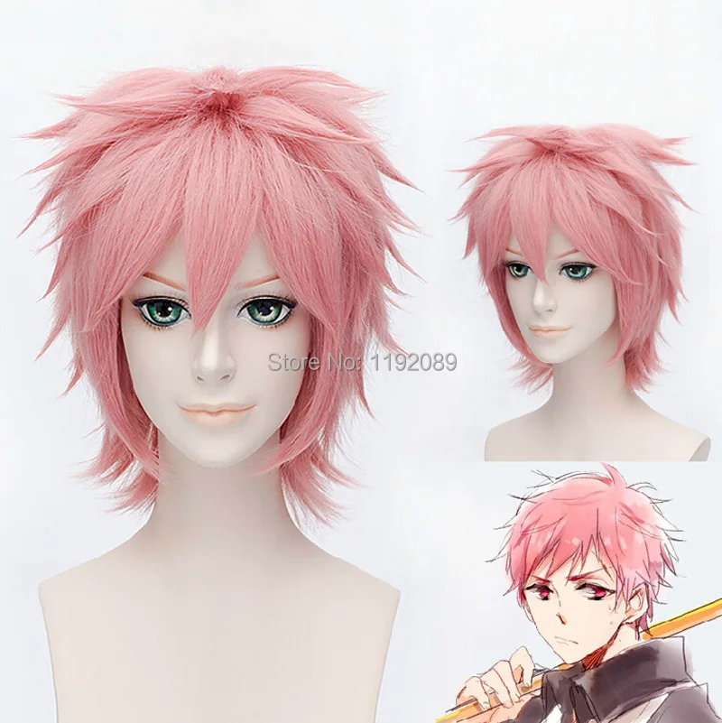 pink mens wig