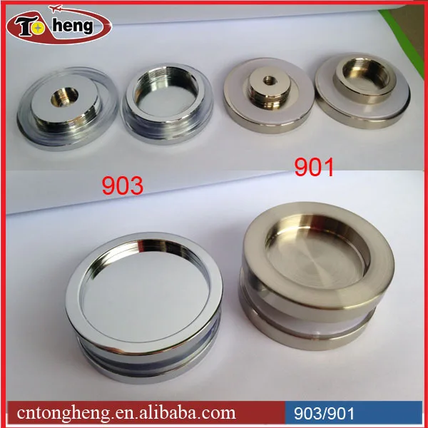 Low Profile Recessed Flush Finger Pull for Glass Sliding Shower Door