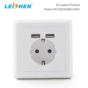Schuko Doble De Carga Usb De La Hembra De Alimentacion De Enchufe De Pared Usb Con 2 Usb Para Telefono Inteligente Buy Toma De Pared Con Puerto Usb Toma De Corriente Montada