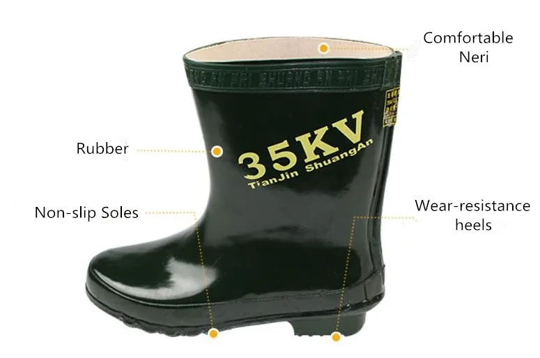 35kv High Voltage Insulating Rubber Safety Boots With Rubber Toe Buy