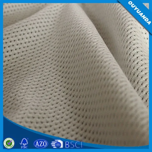 100 Polyester Breathe Freely Soft Mesh Lining Fabric For Track Jacket