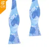 Custom High Quality Personalized Blue Leaf Cotton Self Tie Bowtie