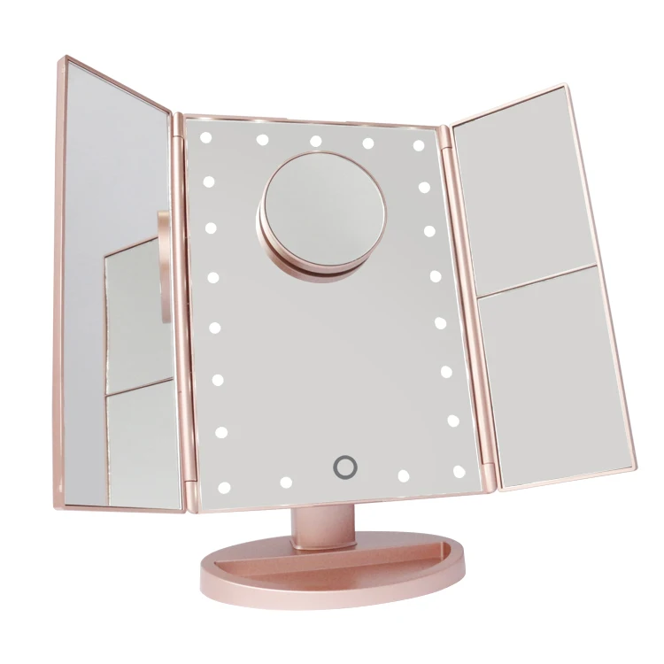 Home Fashion Mirror With Lights Around With 5x Magnify Mirror /led Desk