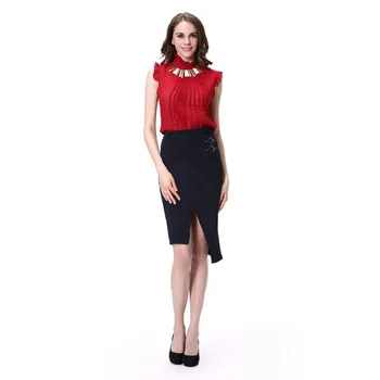 New Designs Ladies Slit Office Uniform Women Skirts - Buy New Designs ...