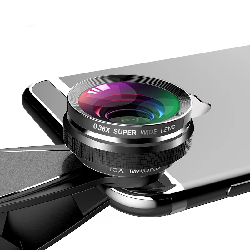 3 In 1 Kit Fisheye Fish Eye Lens 0.67x Wide Angle 10x Macro Lens Mobile