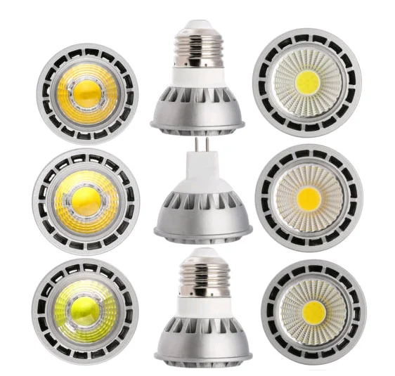 Dimmable LED Spot light GU10 6W 220V MR16 GU5.3 led lamp COB Chip 30 Beam Angle Spotlight LED bulb For Downlight Table Lamp