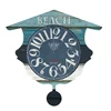 Natural blue color signal lamp wall clock for home decor