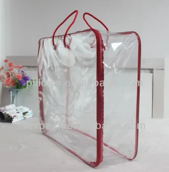 Clear Pvc Bedding Packaging Bag/steel Rim Bag For Quilt,Blanket,Bed ...