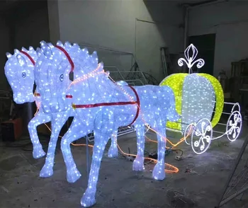 Christmas Horse Carriage Decorations - Buy Outdoor Christmas Decoration ...