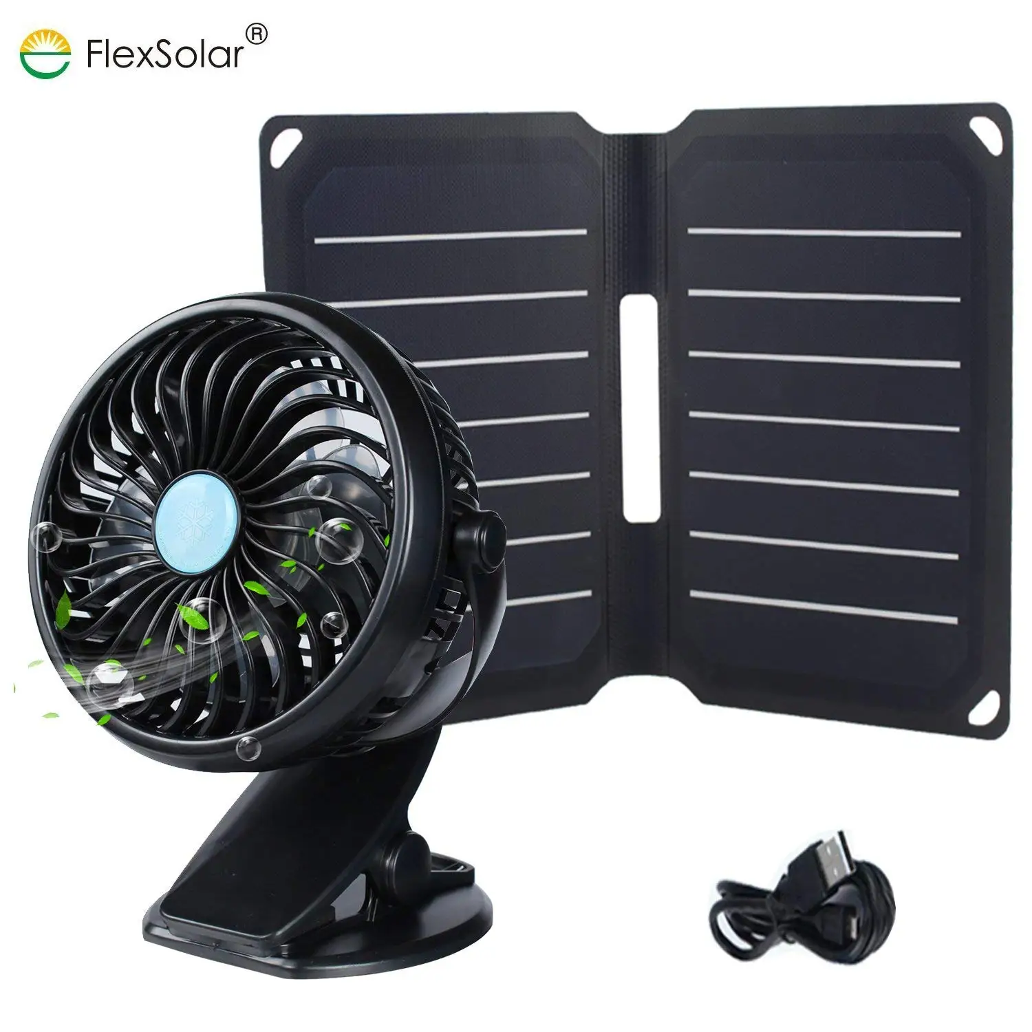 solar stroller fan