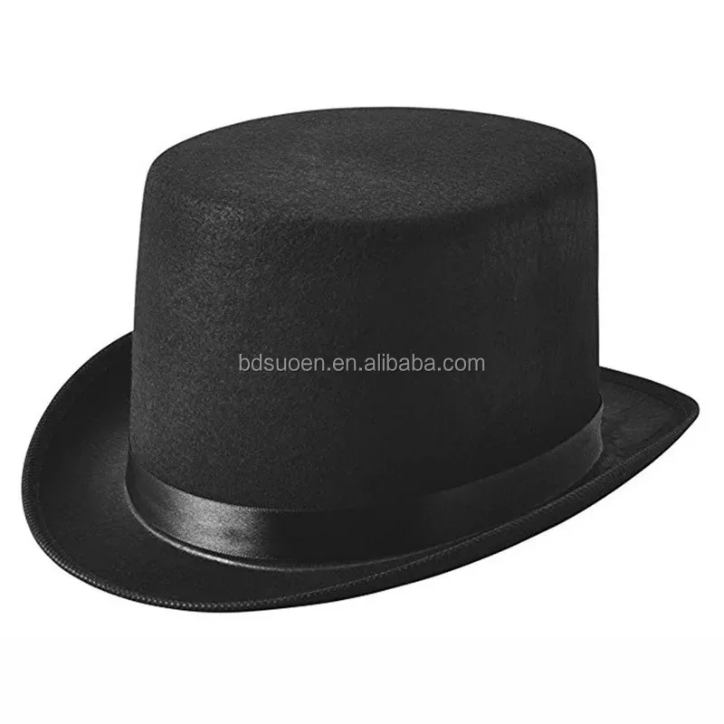 Wholesale Cheap Polyester Black Felt Top Hat For Party Magic Show Party