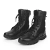 China manufacturer leather zipper men military boots male combat boots fashion army outdoor tactical black army boots