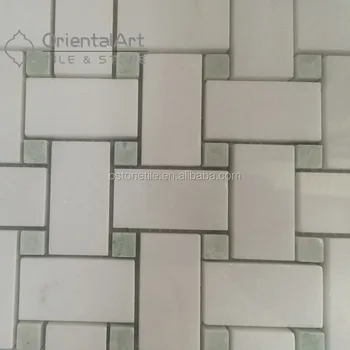 Shower Marble Dogbone Basketweave Floor Tile Shower Marble Dogbone Basketweave Floor Tile