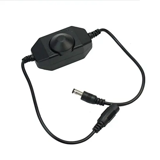 Mini Inline LED Dimmer Switch DC 12V 2A PWM With DC Jack 5.5/2.1 Connector for Single Color 3528 5050 LED Strip light