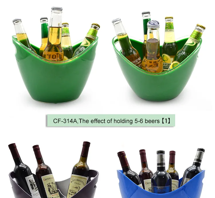 Oval Shape Clear Plastic Ice Buckets Wholesale For Beer Buy Ice