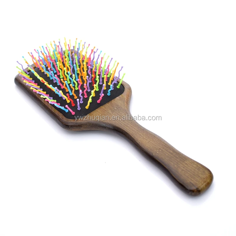 New Coming Colorful Salon Cheap Wooden Square Hair Brush Buy Square